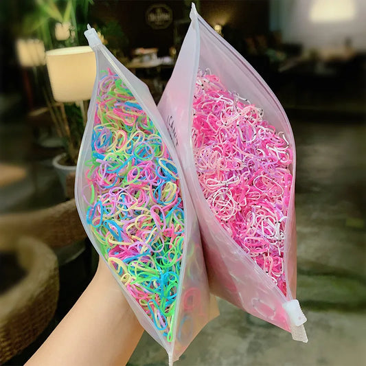 1000pcs Girls Colorful Rubber Band