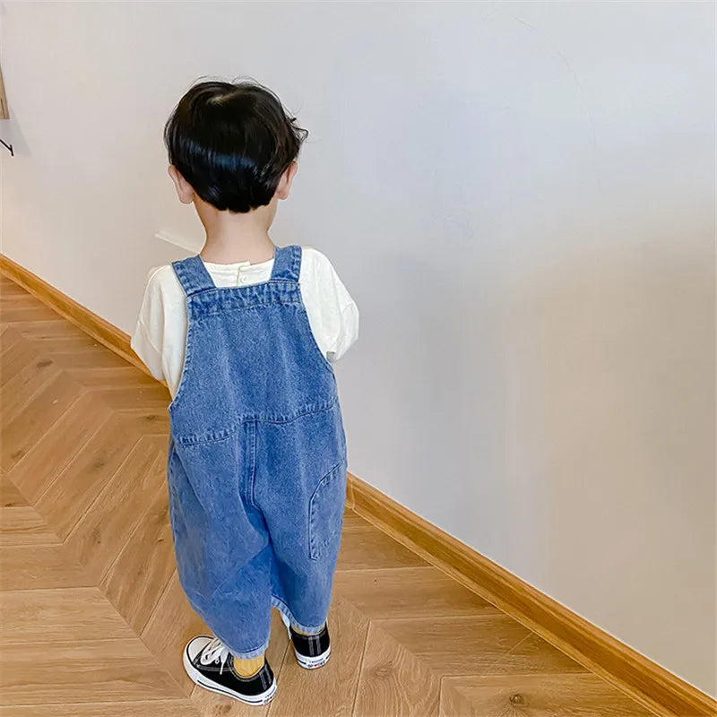 Loose Denim Overalls For Boys & Girls