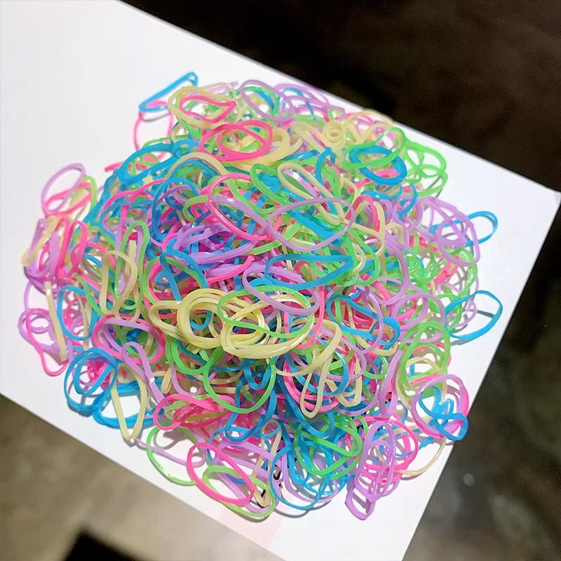 1000pcs Girls Colorful Rubber Band