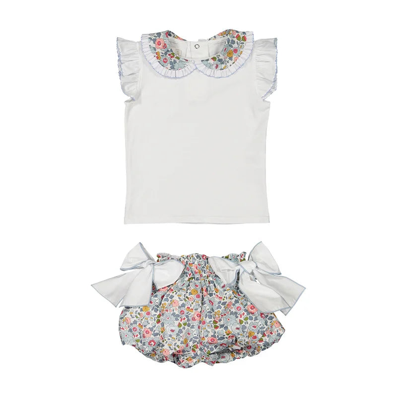 Girls Set, Top + Short bowknot