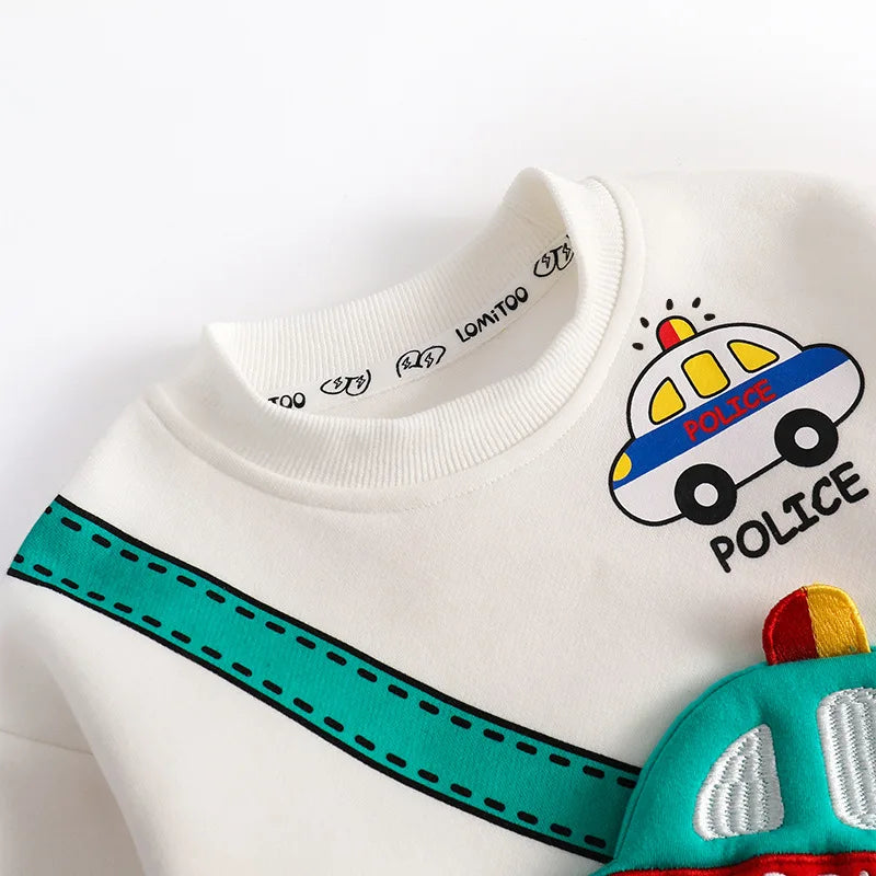 3D Police Car Sweater