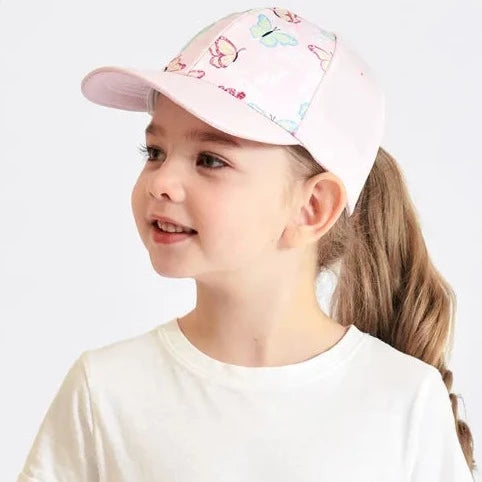 Heart/Butterfly Summer Cap For Girls