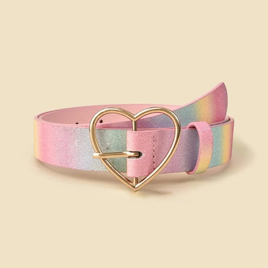 Rainbow Belt With Heart Shape For Girls