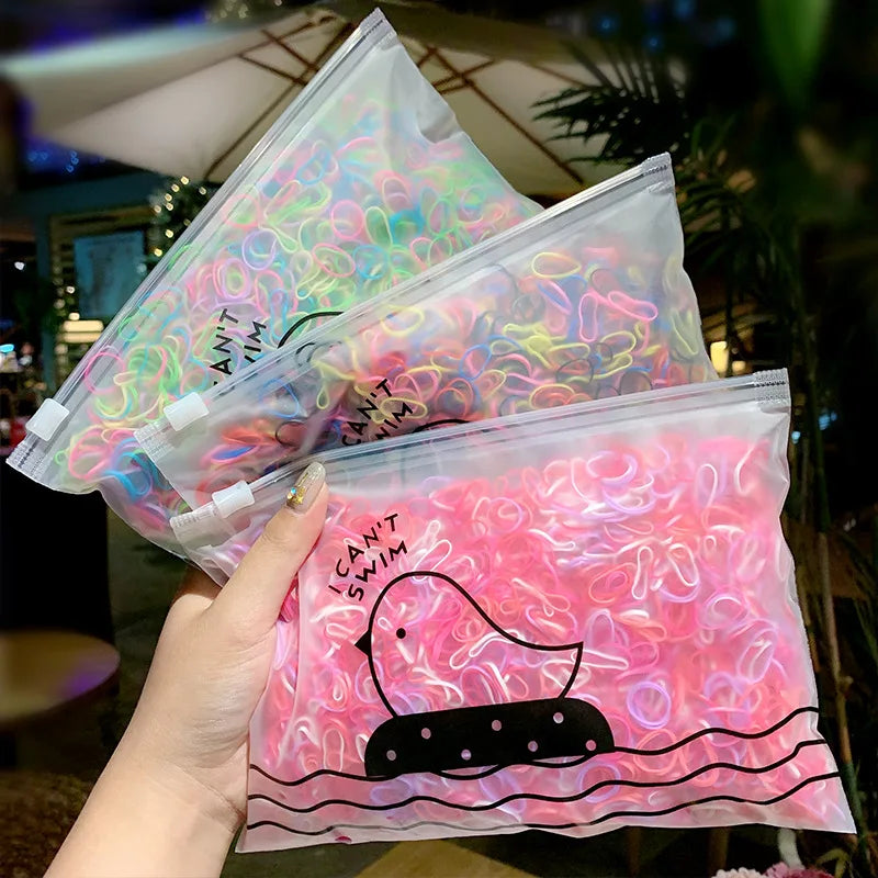 1000pcs Girls Colorful Rubber Band