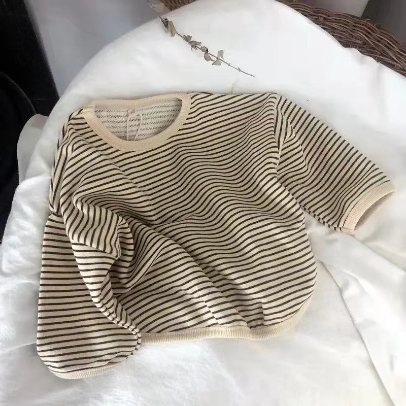 Long Sleeve Striped T-shirt For Boys & Girls