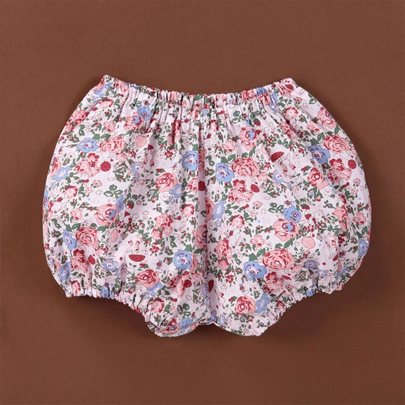 Girls' Shorts Cotton Linen Pants Diaper Covers Bloomers