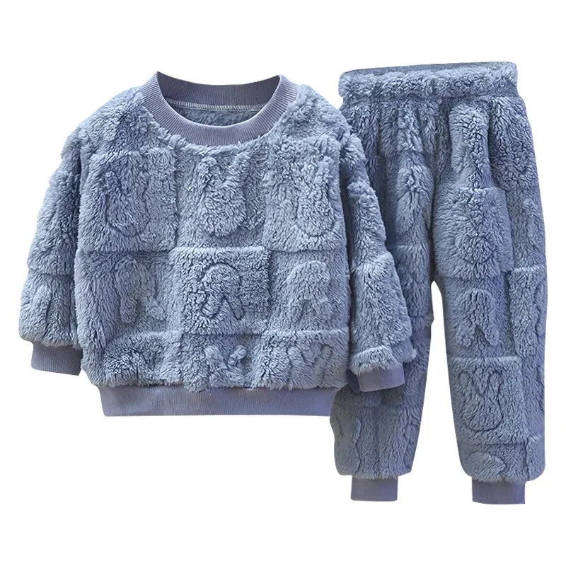 3D rabbit print, Kids Pajama Set For Boys & Girls