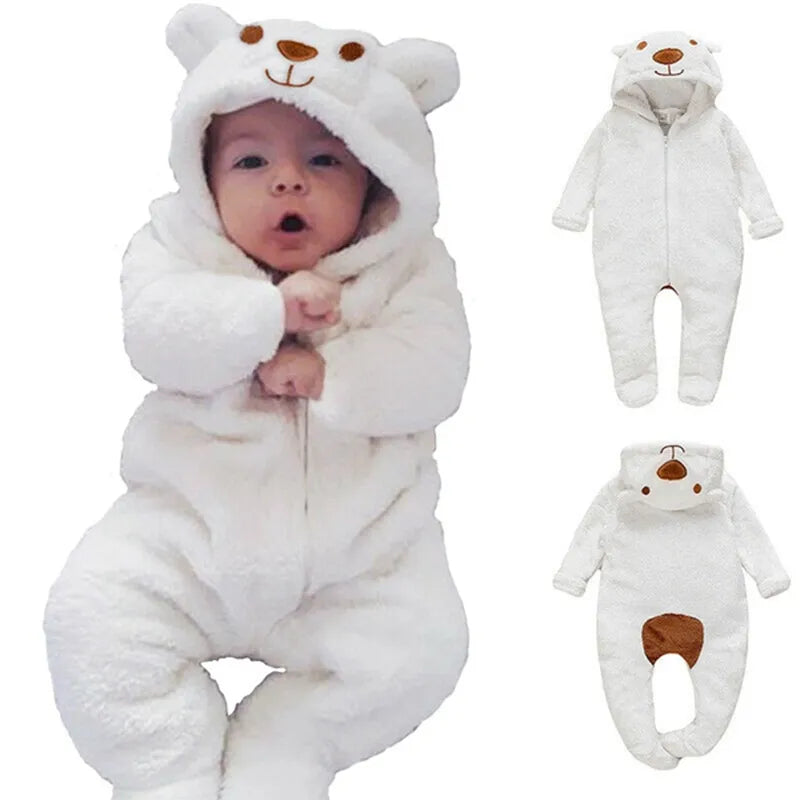 Kids Bear Hooded Romper