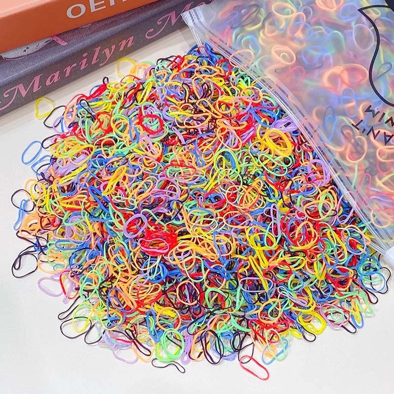 1000pcs Girls Colorful Rubber Band