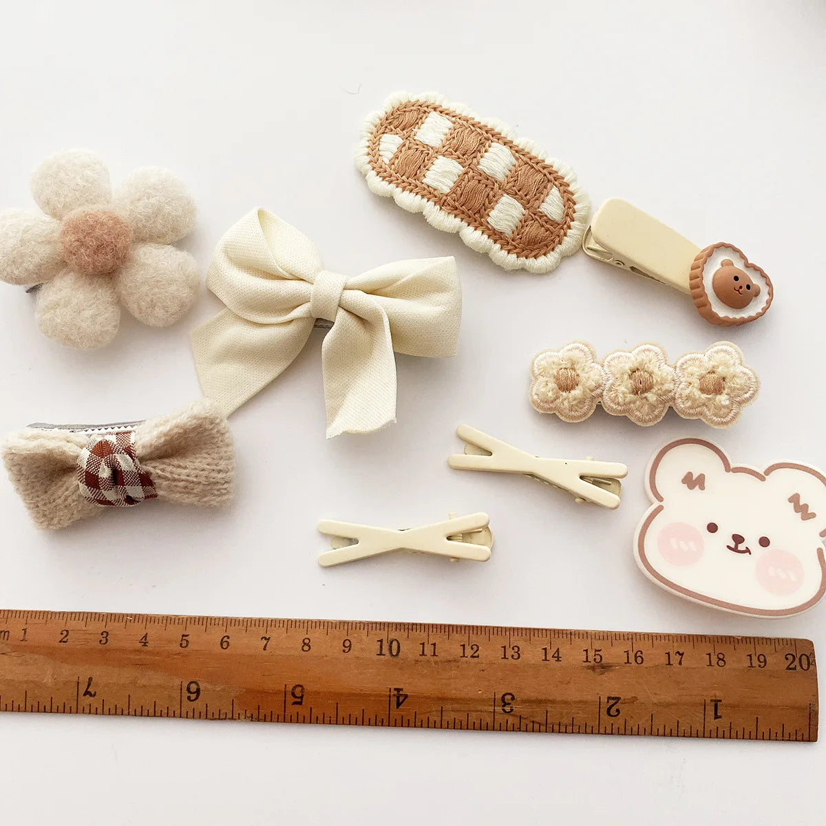 9Pcs Rabbit, Bear Hairpins