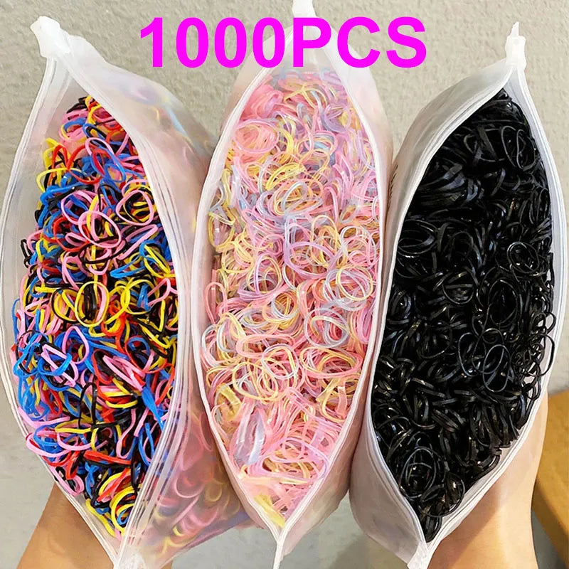 1000pcs Girls Colorful Rubber Band